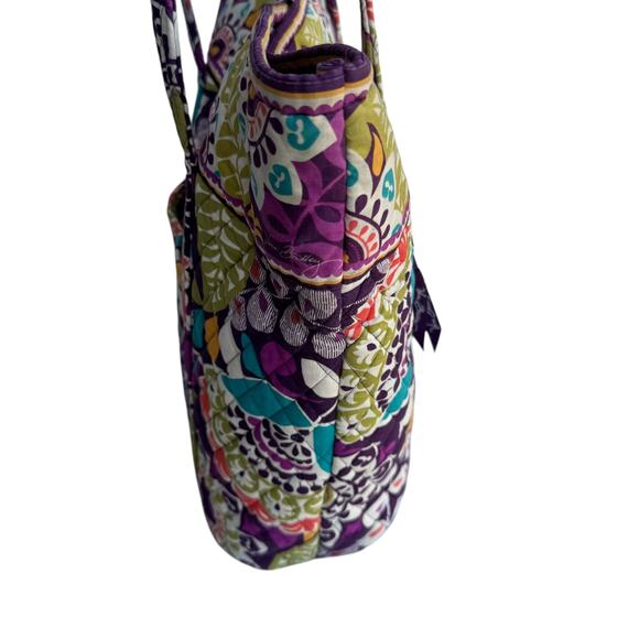 Vera Bradley Plum Crazy Large Multicolor Double-Handle Beach Tote Bag - Picture 9 of 16